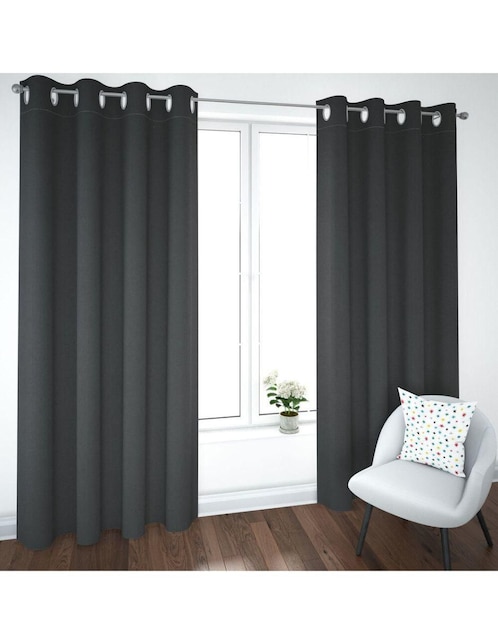 Cortina doble black out rebeca sin familia