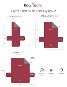 Funda sofá 3 piezas Real Textil Real Textil Pinsonic