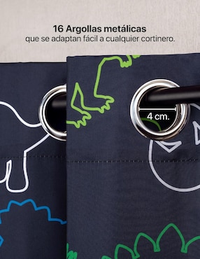 Cortina doble Translúcido Real Textil Fosil