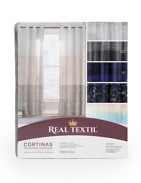 Cortina doble Translúcido Real Textil Fosil
