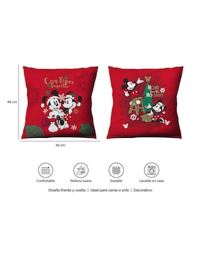 Cojín decorativo Providencia Reversible Christmas Mickey