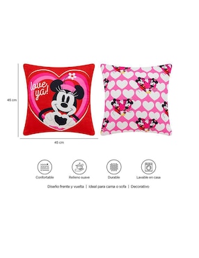 Cojín decorativo Providencia reversible Latido Mickey Mouse