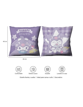 Cojín decorativo Providencia Reversible Alegre Kuromi