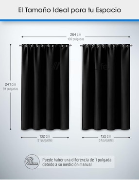 Set cortina Black out Magma Life