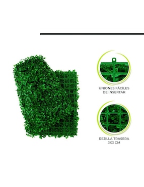 Set muro verde Elleine con 10 piezas