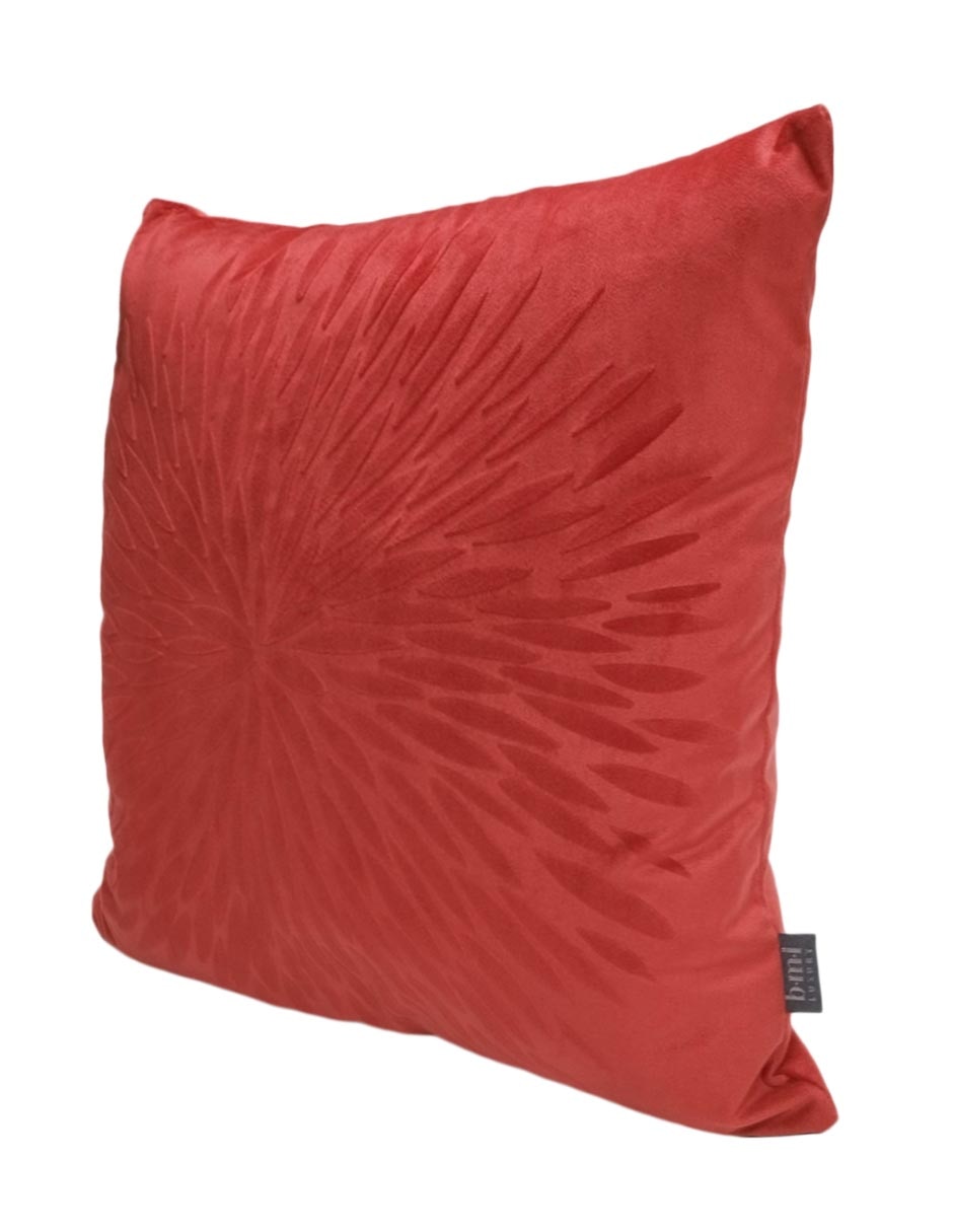 COJÍN TEXTURE FLOWER, ROJO, 45 X 45 BMI