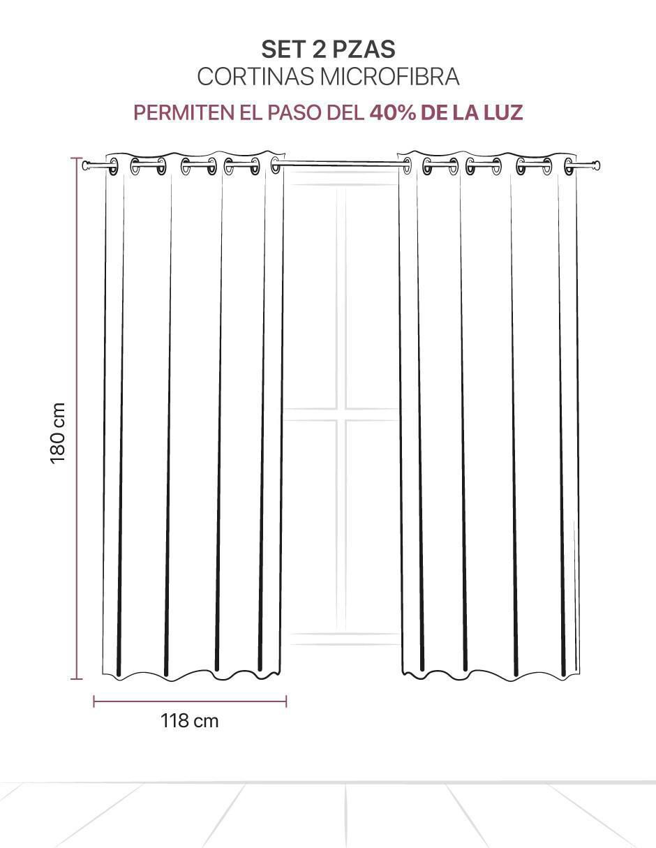 Real textil jgo cortina 1.18x1.80m