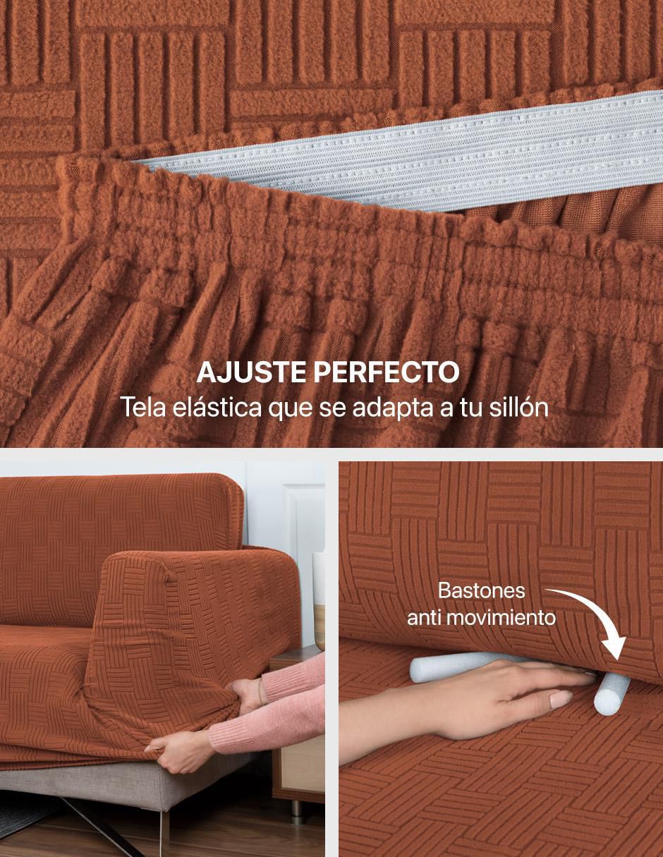 Funda sofá sí piezas real textil protector de sillón elástico