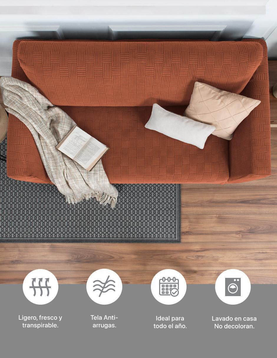 Funda sofá sí piezas real textil protector de sillón elástico