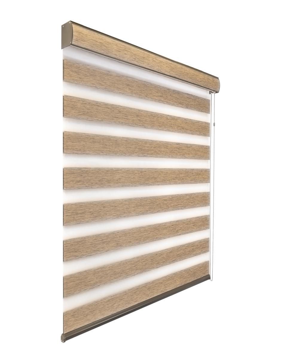 Persiana enrollable enrollable decoking wood desing "de" algodón y poliéster