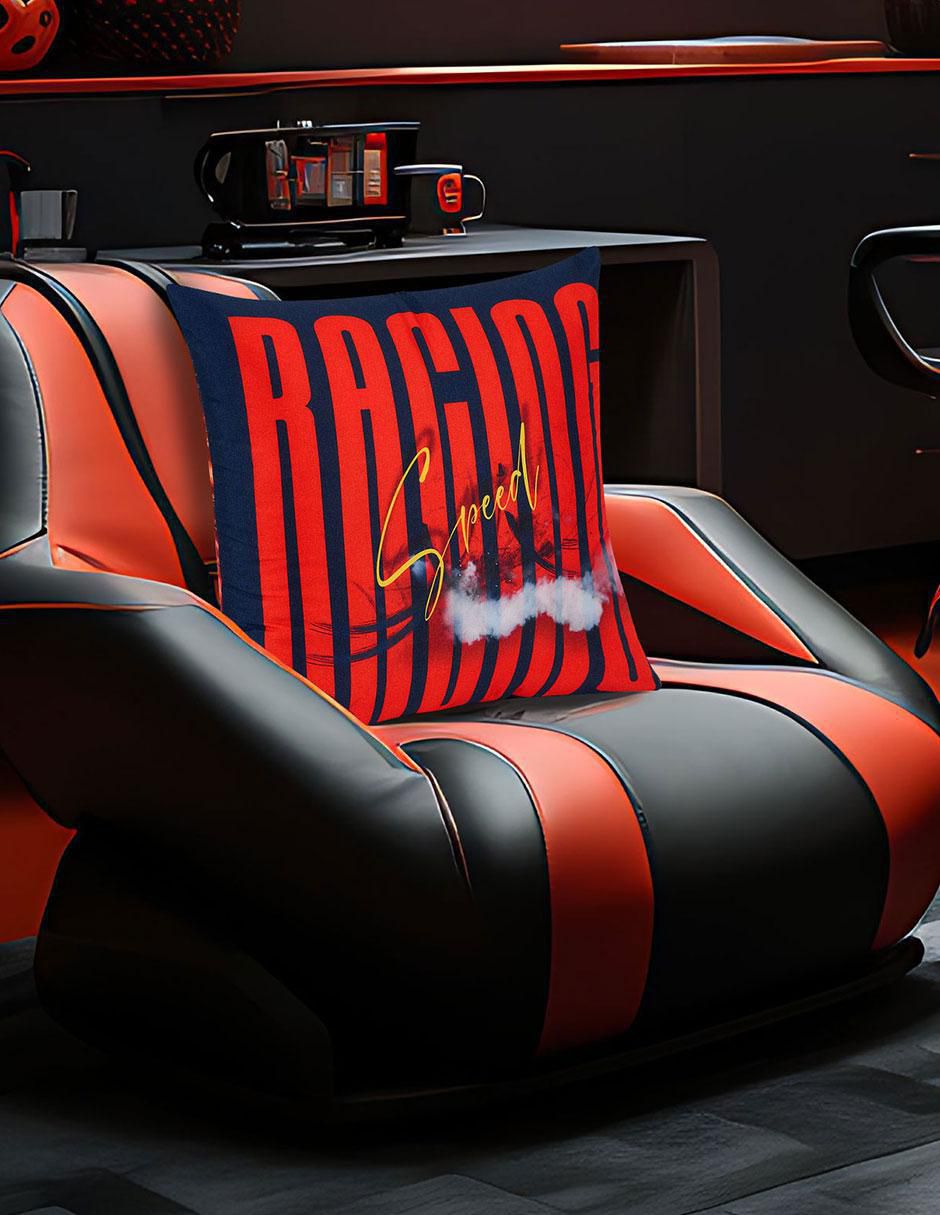Cojín decorativo Racing Red  reversible 6