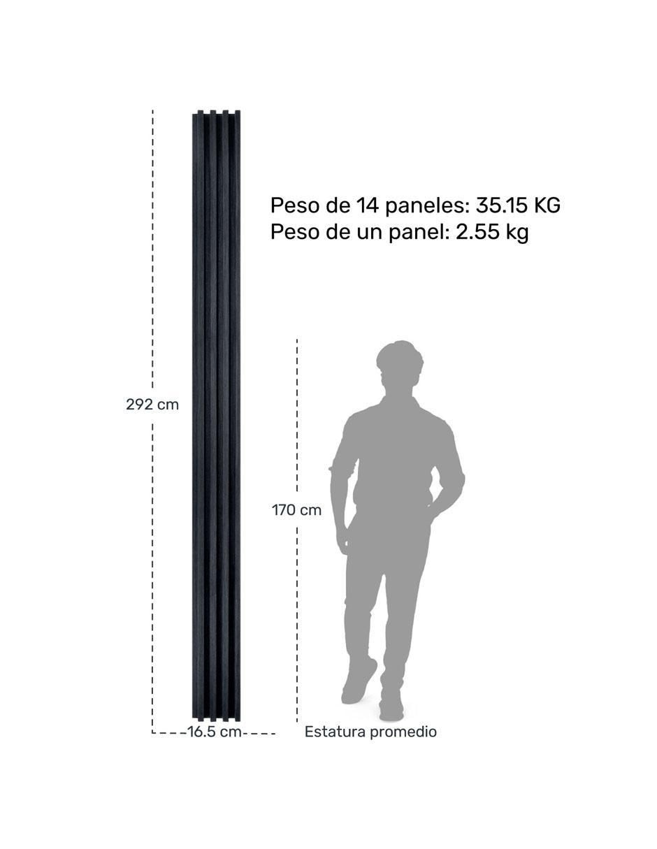 Lambrin de madera y plástico 14 piezas 6