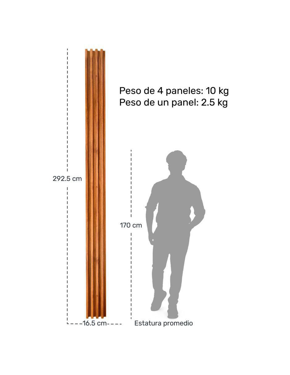 Lambrin de madera y plástico 4 piezas 6